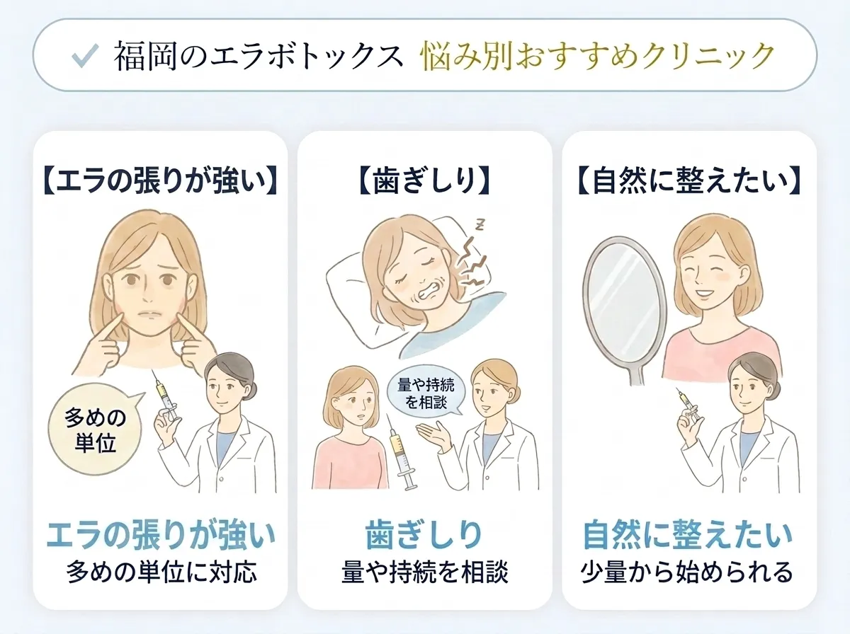 福岡のエラボトックス悩み別