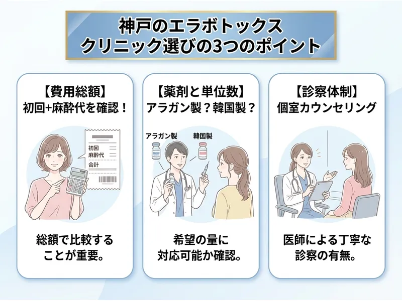 神戸のエラボトックス3つのポイント
