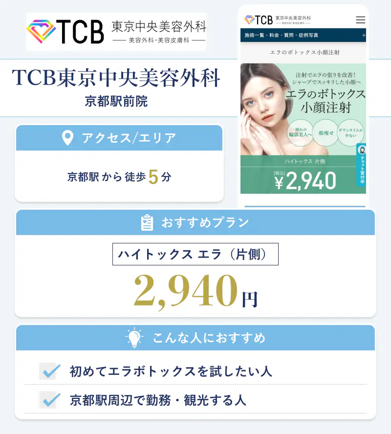 TCB東京中央美容外科 京都駅前院