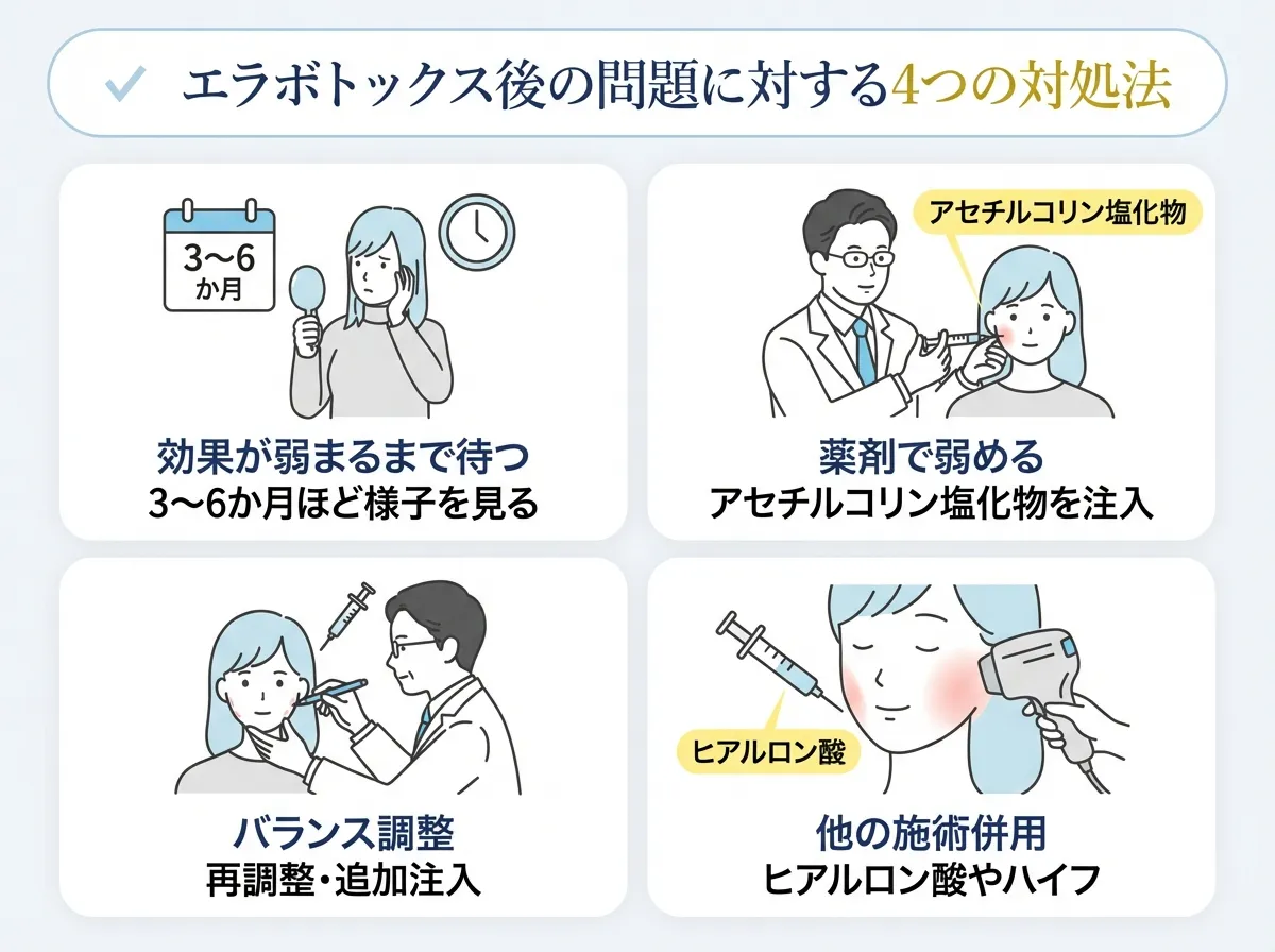 エラボトックスで失敗したときは一定期間様子を見つつ必要に応じて追加の施術を受ける