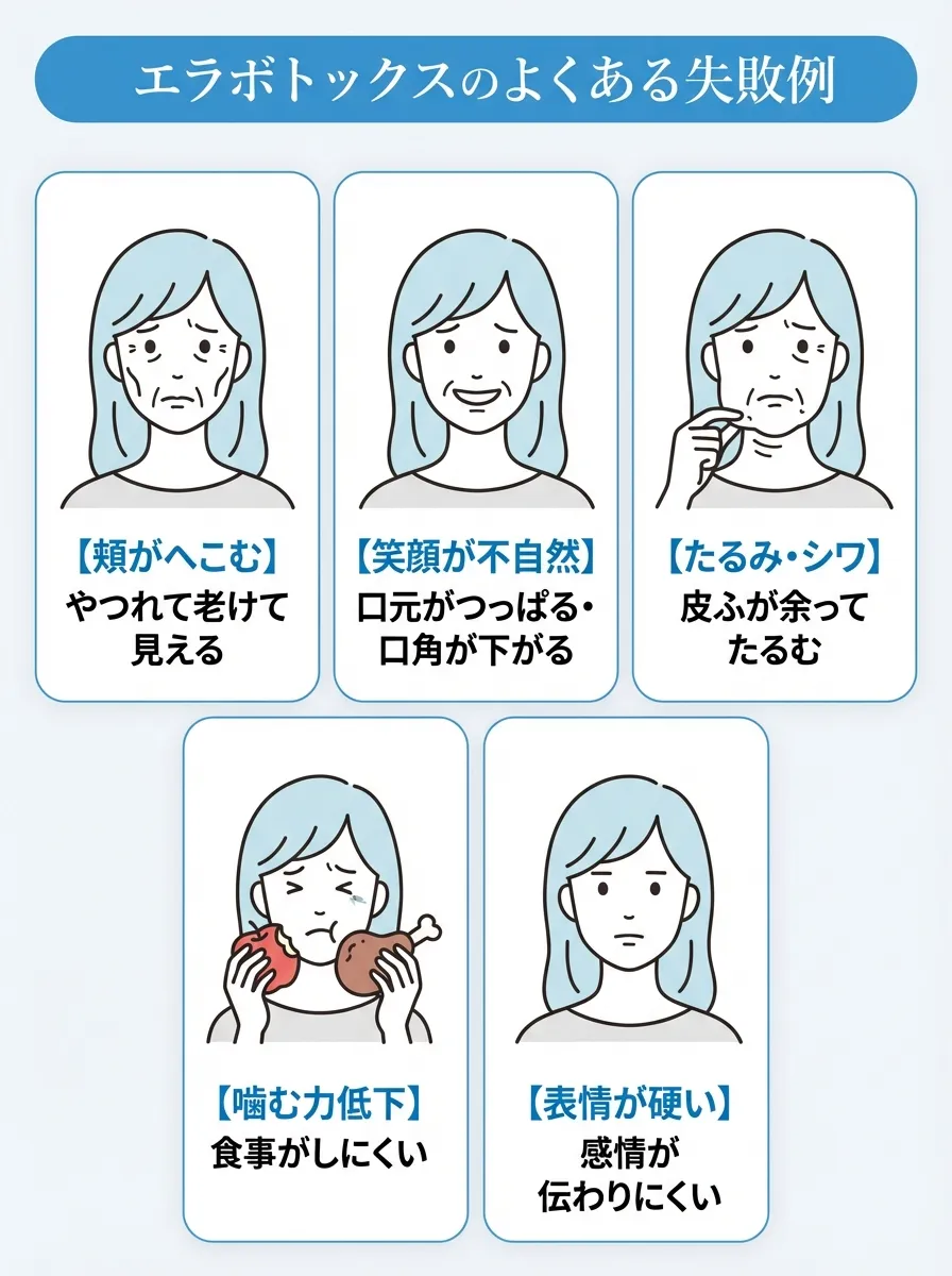 エラボトックスで後悔し5つのパターン