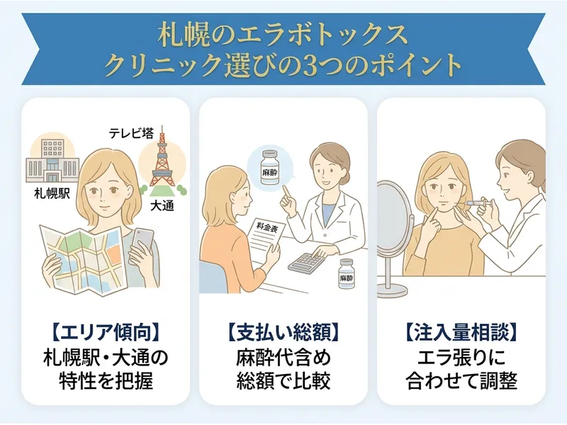 札幌のクリニック選び3つのポイント