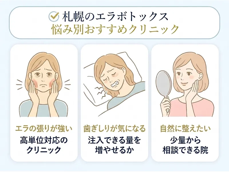 札幌のエラボトックス悩み別