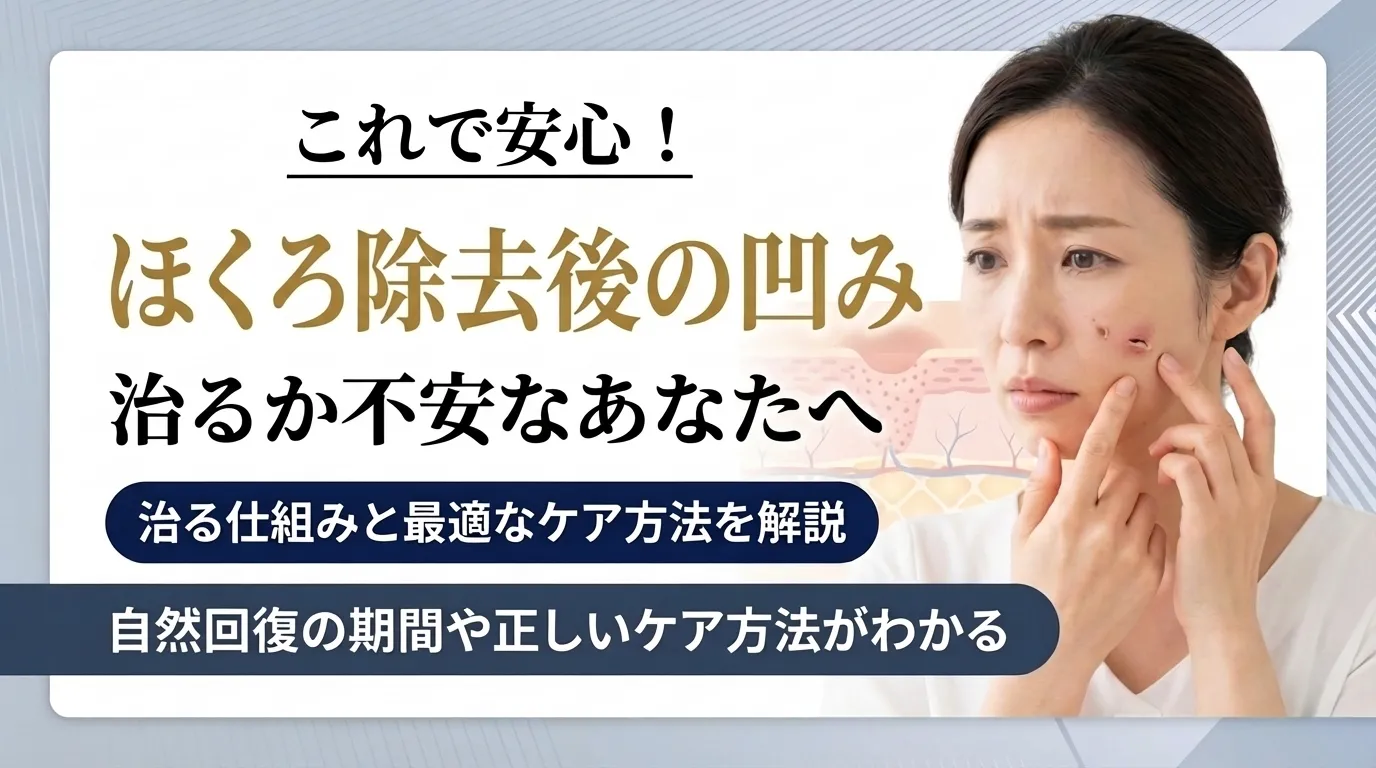 ほくろ除去後の凹みは治るのか！いつまで続くのかとケア方法を解説