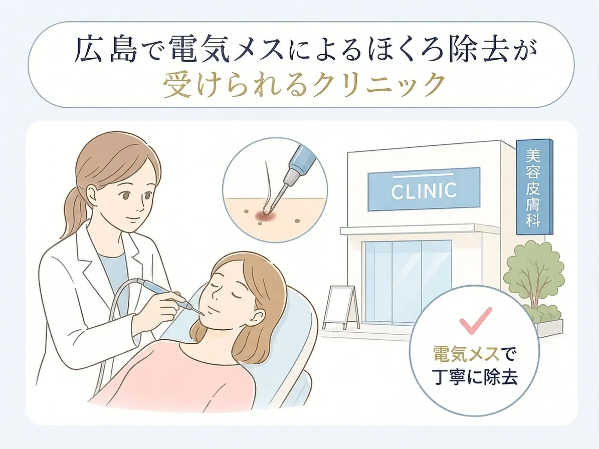 広島で電気メスによるほくろ除去ができるクリニック