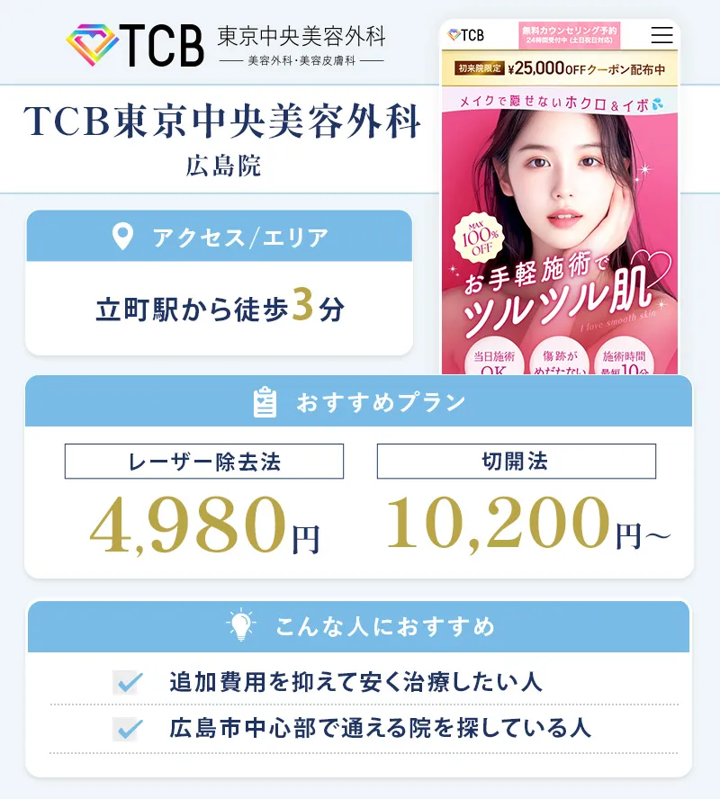 TCB東京中央美容外科 広島院