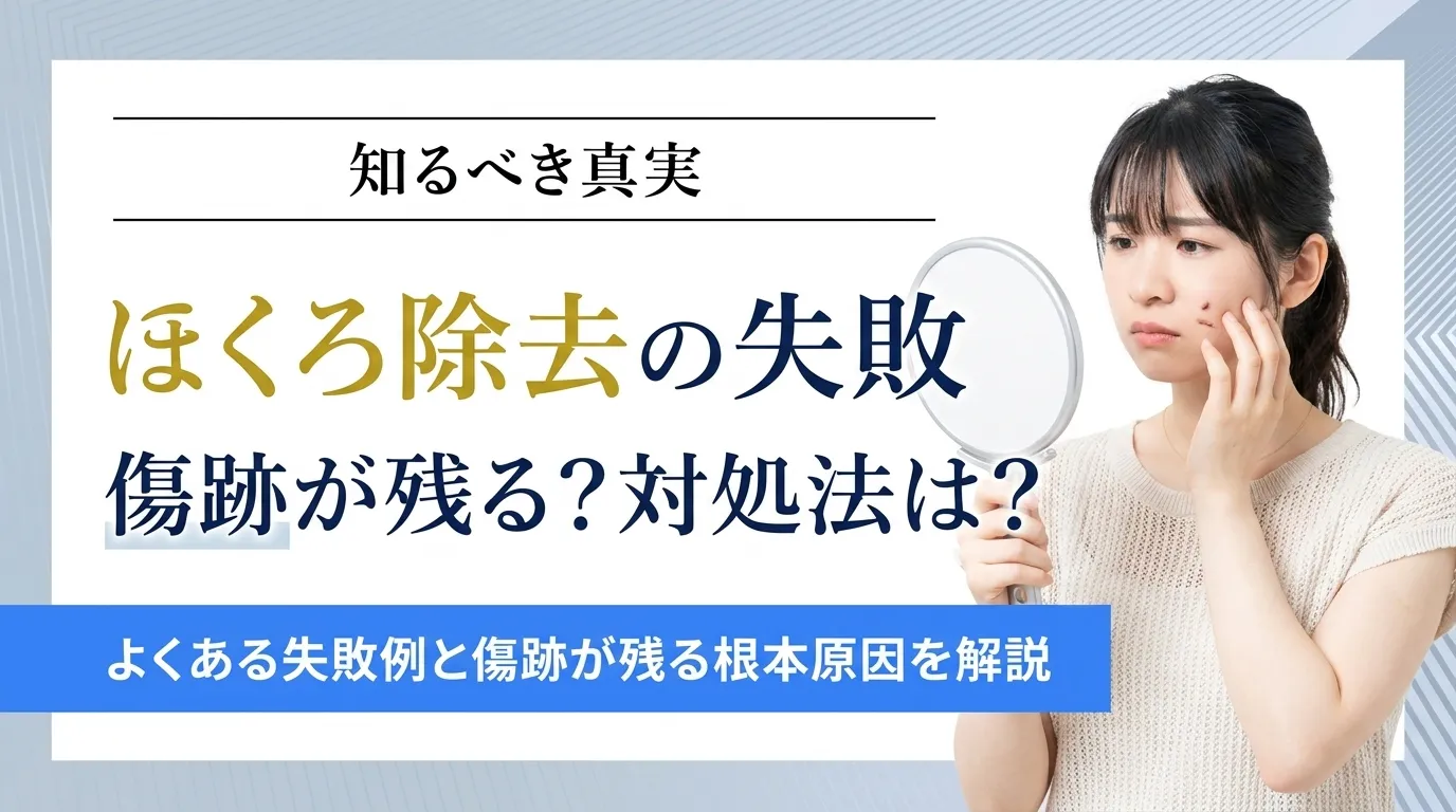 ほくろ除去の失敗でよくある症例を紹介！傷跡が残る原因や対処法も解説