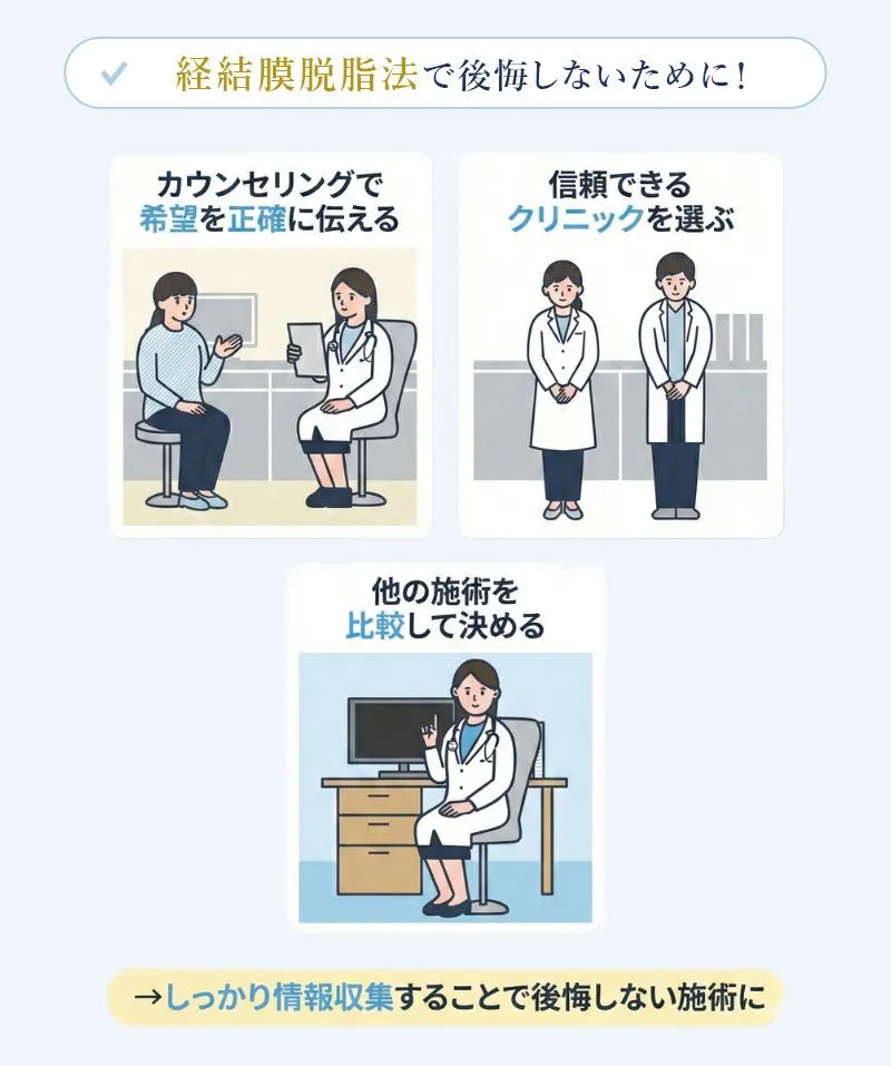 経結膜脱脂法で後悔しないために知っておくべきこと