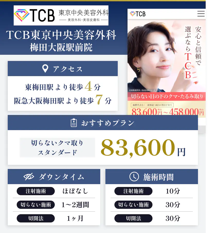 TCB東京中央美容外科 梅田大阪駅前院