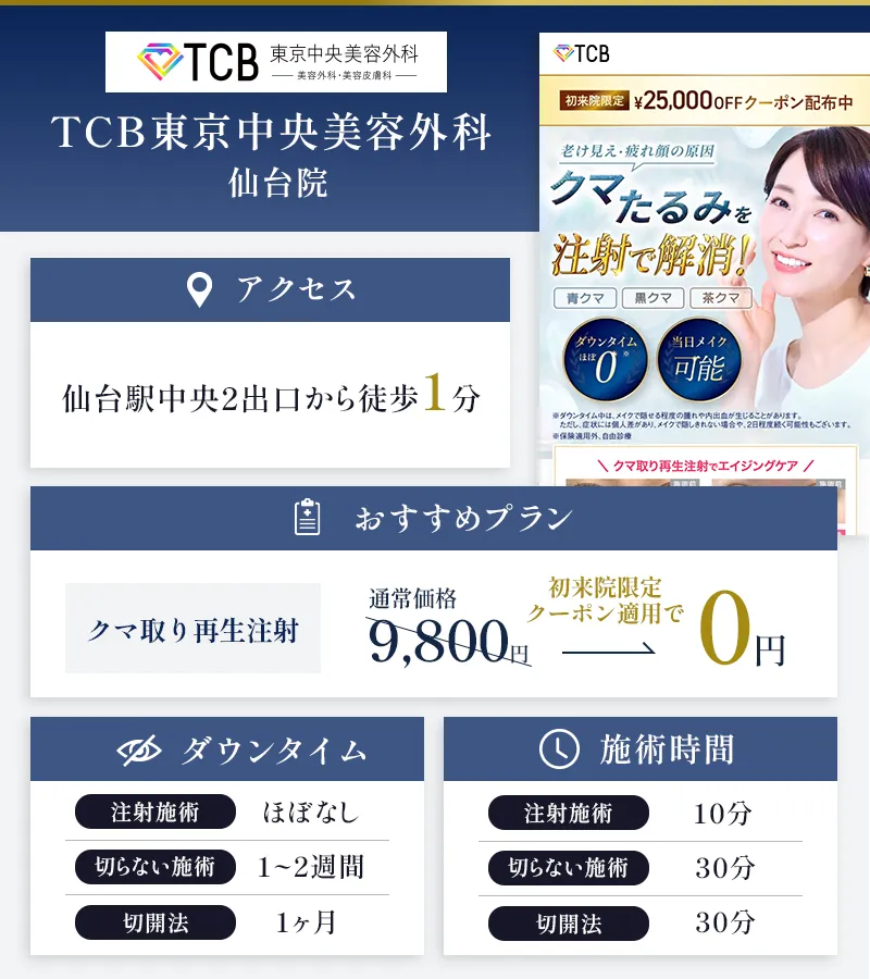 TCB東京中央美容外科 仙台院