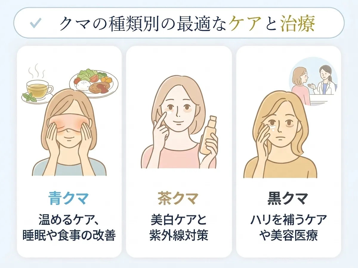 クマの種類に合わせた最適な治療