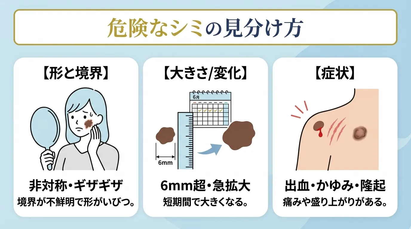 危険なシミの見分け方