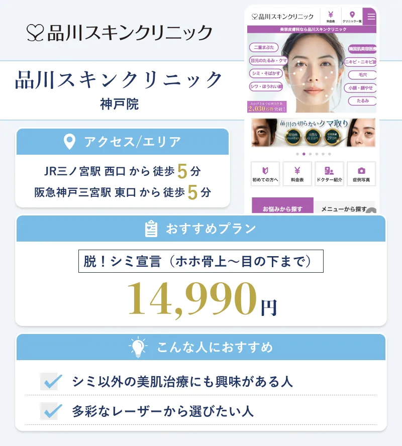 品川スキンクリニック 神戸院