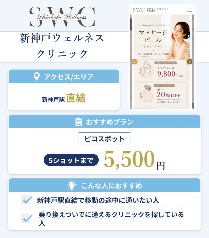 新神戸ウェルネスクリニック 美容皮膚科