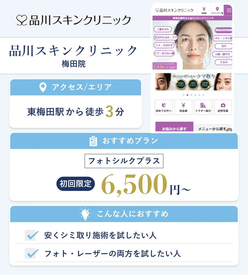 品川スキンクリニック 梅田院