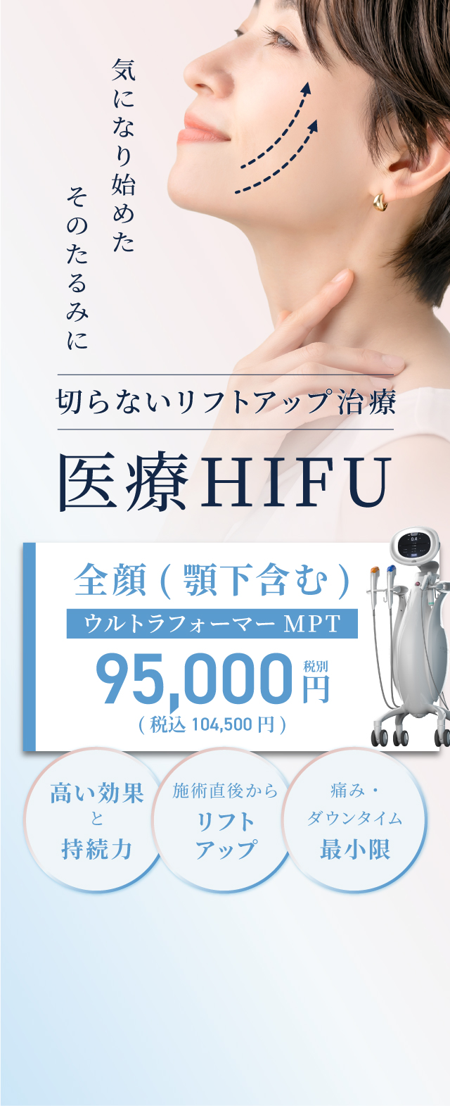 切らないリフトアップ治療医療HIFU